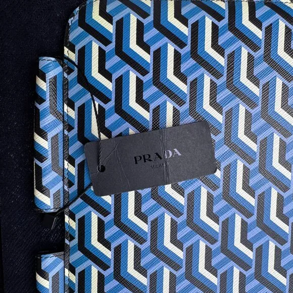New Prada Geometric Pattern Leather iPad Case